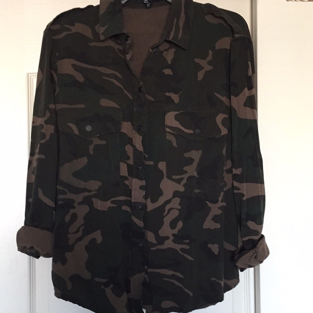Camo Button Down